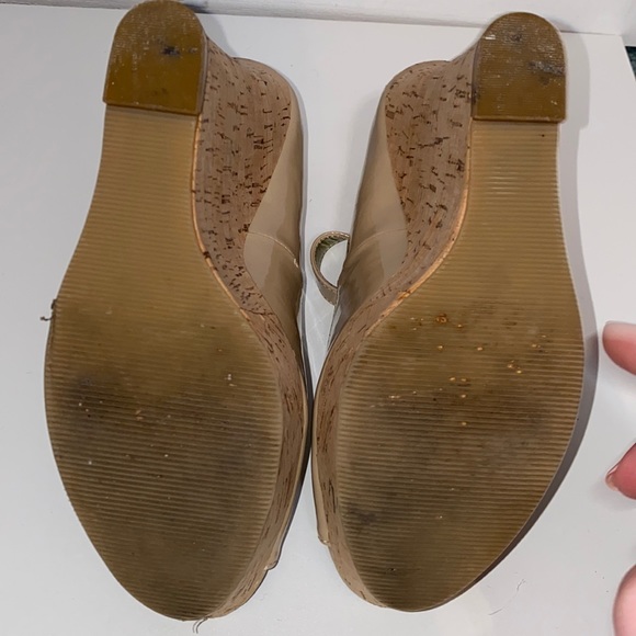 Guess Patent Leather Nude Wedge - Picture 7 of 9